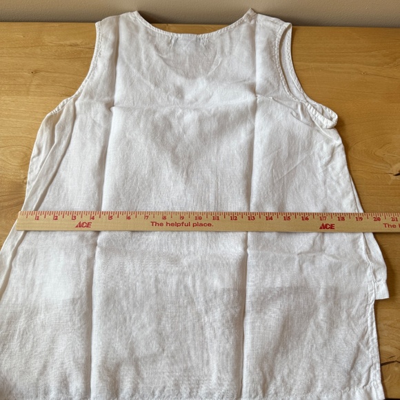 LA FIXSUN LINEN TOP SLEEVELESS ASYMMETRIC HEM BEACHY RESORT BREATHABLE BOHO S - Picture 8 of 10